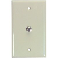 Cable TV Wall Plate with F-81 Ivory