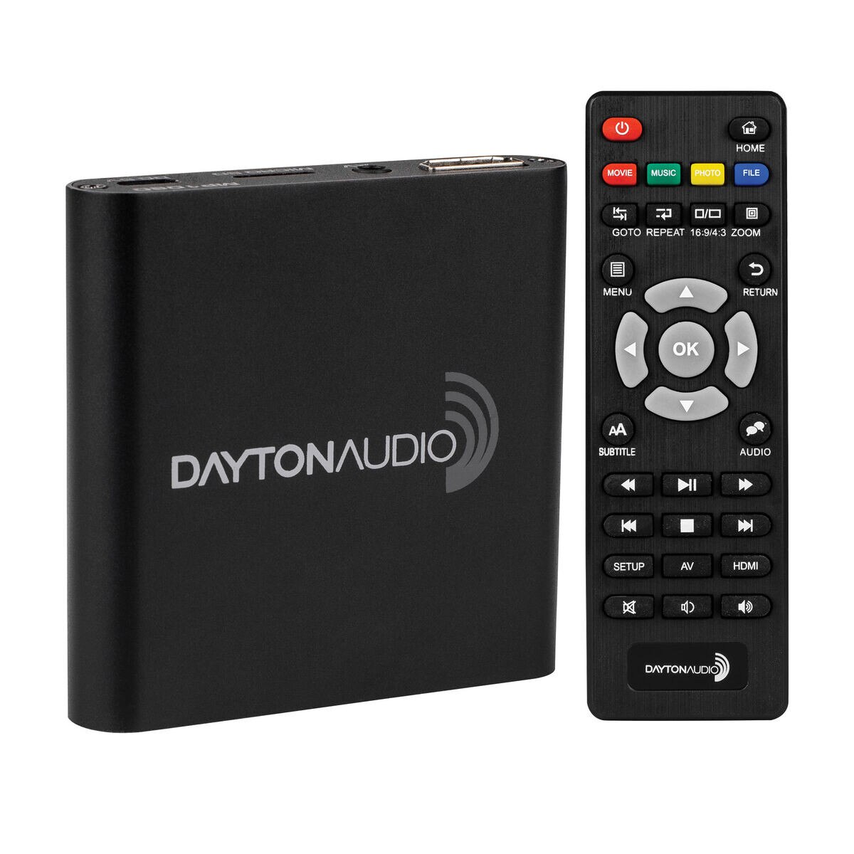Dayton Audio Mp1080 Hd 1080p Portable Media Player For Usb Drives And Sd Sdhc Cards