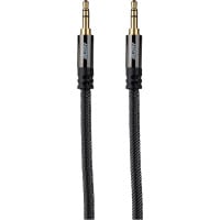 Audtek 3.5mm 3 ft. Stereo Male to Male Audio Cable Dual Shielded with Braided Jacket