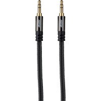 Audtek 3.5mm 12 ft. Stereo Male to Male Audio Cable Dual Shielded with Braided Jacket