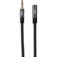 Audtek 6 ft. 3.5mm Stereo Male to Female Extension Audio Cable Dual Shielded with Braided Jacket