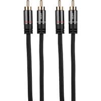 Audtek Premium Dual 1.5 ft. RCA Audio Cable with Metal Shell