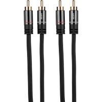 Audtek DMC3 Premium Dual RCA Audio Cable with Metal Shell 3 ft.