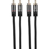 Audtek Premium Dual 12 ft. RCA Audio Cable with Metal Shell