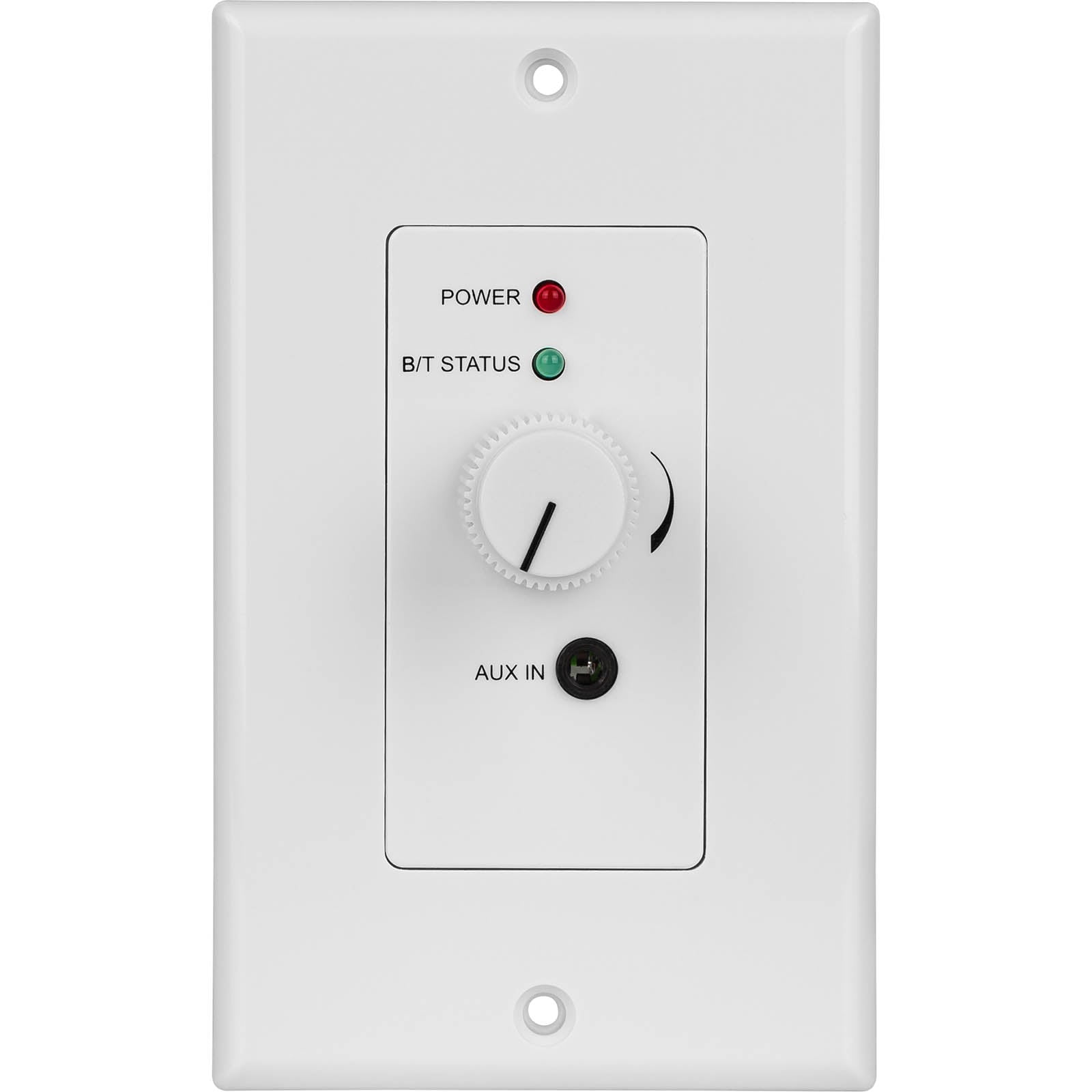 Image of In-Wall Stereo Audio and Bluetooth Receiver Wall Plate with Volume Control