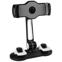 Desktop Smartphone Tablet and iPad Holder Dual Super Suction Cup Design Black