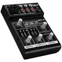 Talent MIX-R 3-Channel 4-In 2-Bus Compact Portable Stereo Mixer with USB Audio &amp; +20V Phantom Power