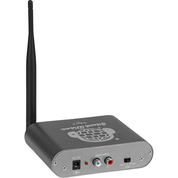 detailed view of the silent disco transmitter