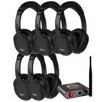 Talent Noir Premium Wireless Home Listening 5 Pack with 1 Transmitter