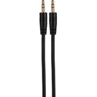 3.5mm Stereo Male to Male Audio Cable Dual Shielded with Gold Plated Connectors 1 ft.