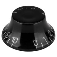Guitar Knob Translucent Bell Type 1&quot; - Black