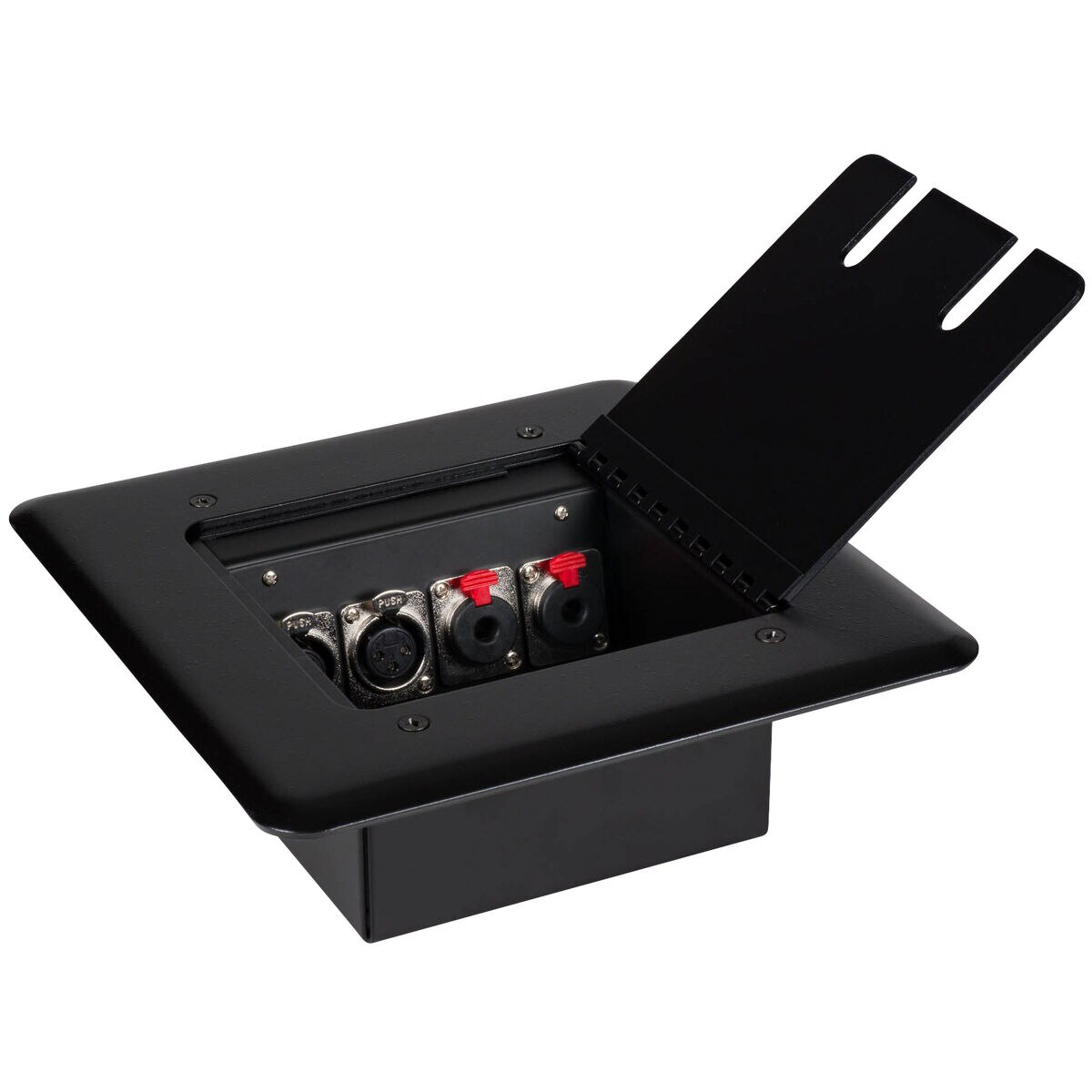 Flip Up Stage Box With Two Xlr Female And Two 1 4 Trs Female Jacks