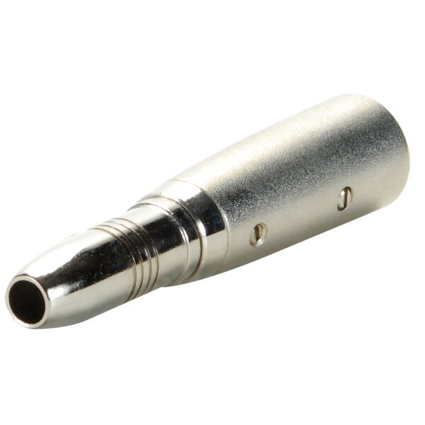 MyCableMart XLR Male to 1/4 Stereo Female Adapter, Nickel Plated