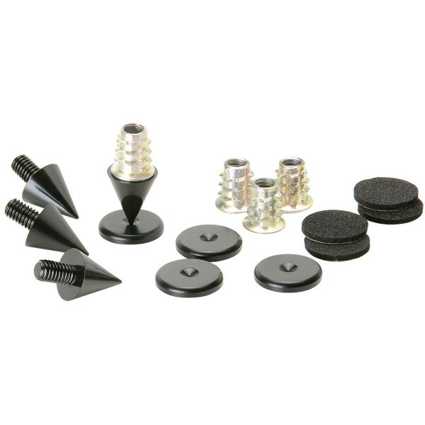 Set 4 Piedini Di Isolamento Per Altoparlanti Audiocrast, Palissandro, 23x20mm, Neri