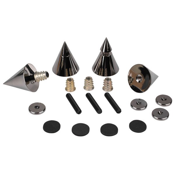 Trouw Pakistan boekje Dayton Audio DSS4-BC Black Chrome Speaker Spike Set 4 Pcs.