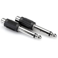 Hosa GPR-101 RCA to 1/4&quot; TS Adapter 2 Pack