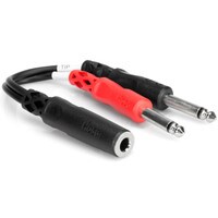 Hosa YPP-136 1/4&quot; Female TRS to Dual 1/4&quot; Male TS Stereo Breakout Adapter Cable 6&quot;