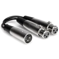 Hosa YXF-119 Dual Female XLR to Male XLR Y-Cable 6&quot;