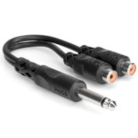Hosa YPR-103 1/4&quot; Male TS to Dual Female RCA Y-Cable
