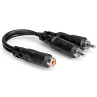 Hosa YRA-105 Female RCA to Dual Male RCA Y-Cable 6&quot;