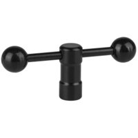 K&amp;M Replacement Parts 6.30351.1.55 T-Bar Dumbbell Assembly with Nut Black