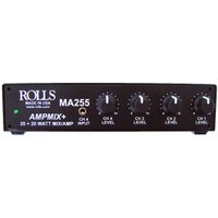 Rolls MA255 40 Watt Stereo Class D Mini Mixer Amplifier 4 RCA Inputs