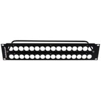 Switchcraft QGPK3B440 2RU 2 x 16 EH Rack Panel Tapped with 4-40 Holes