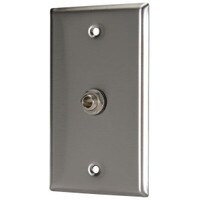 Pro Co WP1017 (1) 1/4&quot; TRS Jack Stainless Steel Metal Wallplate Single Gang