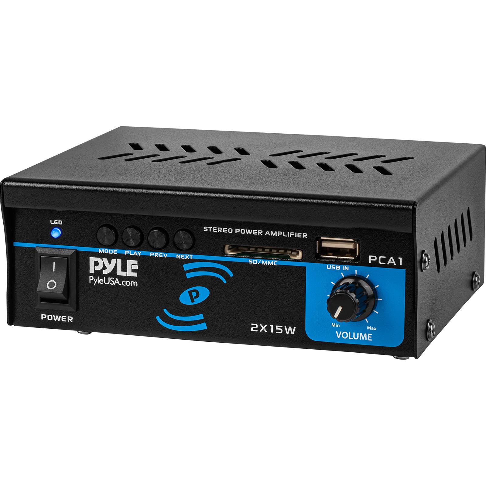 Pyle PCA1 Mini 2x15W Stereo Power Amplifier 