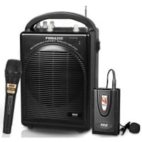 Pyle PWMA200 Rechargeable Portable PA System with Wired Handheld Mic &amp; Wireless Lavalier Mic