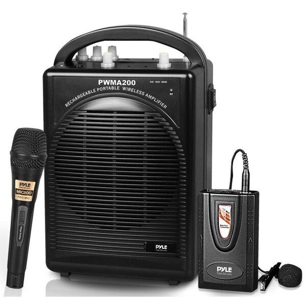 Pyle Pa System Power Amp Pyle PWMA200 Rechargeable Portable PA