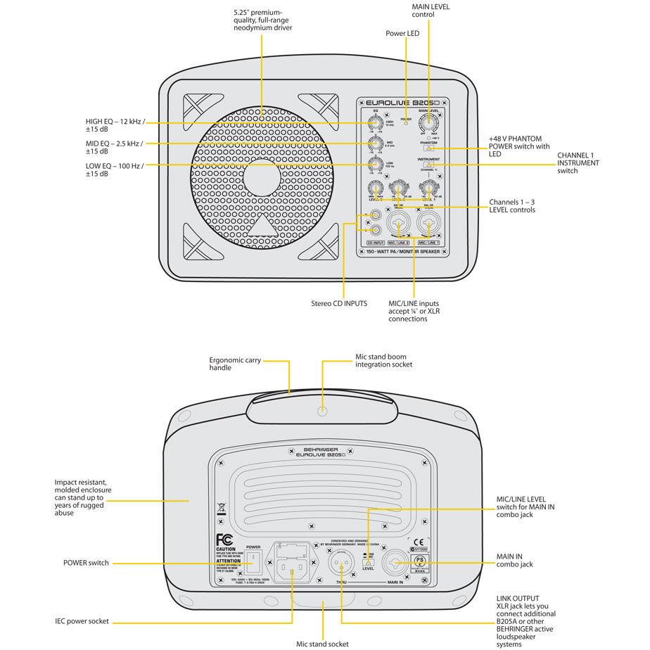 Behringer B205D Eurolive 5-1/4