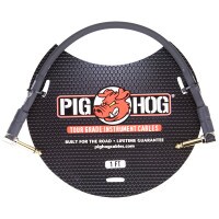 Pig Hog Tour Grade Instrument Cable Dual Right Angle 1ft.