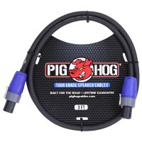 Pig Hog Tour Grade Speaker Cable 14/2 AWG speakON to speakON 3 ft.