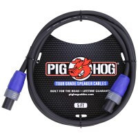Pig Hog Tour Grade Speaker Cable 14/2 AWG speakON to speakON 5 ft.