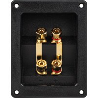 Solen Bi-Amp Speaker Terminal Cup Gold Plated Brass Binding Post Banana Jack