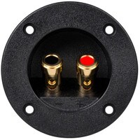 Parts Express Round Speaker Wire Terminal Cup 2-15/16&quot; Gold Spring-Loaded