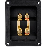 Parts Express Bi-Amp Speaker Terminal Cup Gold Binding Post Banana Jack