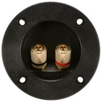 Round Speaker Terminal Cup 2-15/16&quot; Gold Binding Post Banana Jack