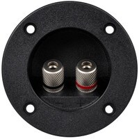 Round Speaker Terminal Cup 2-15/16&quot; Satin Nickel Binding Post Banana Jack