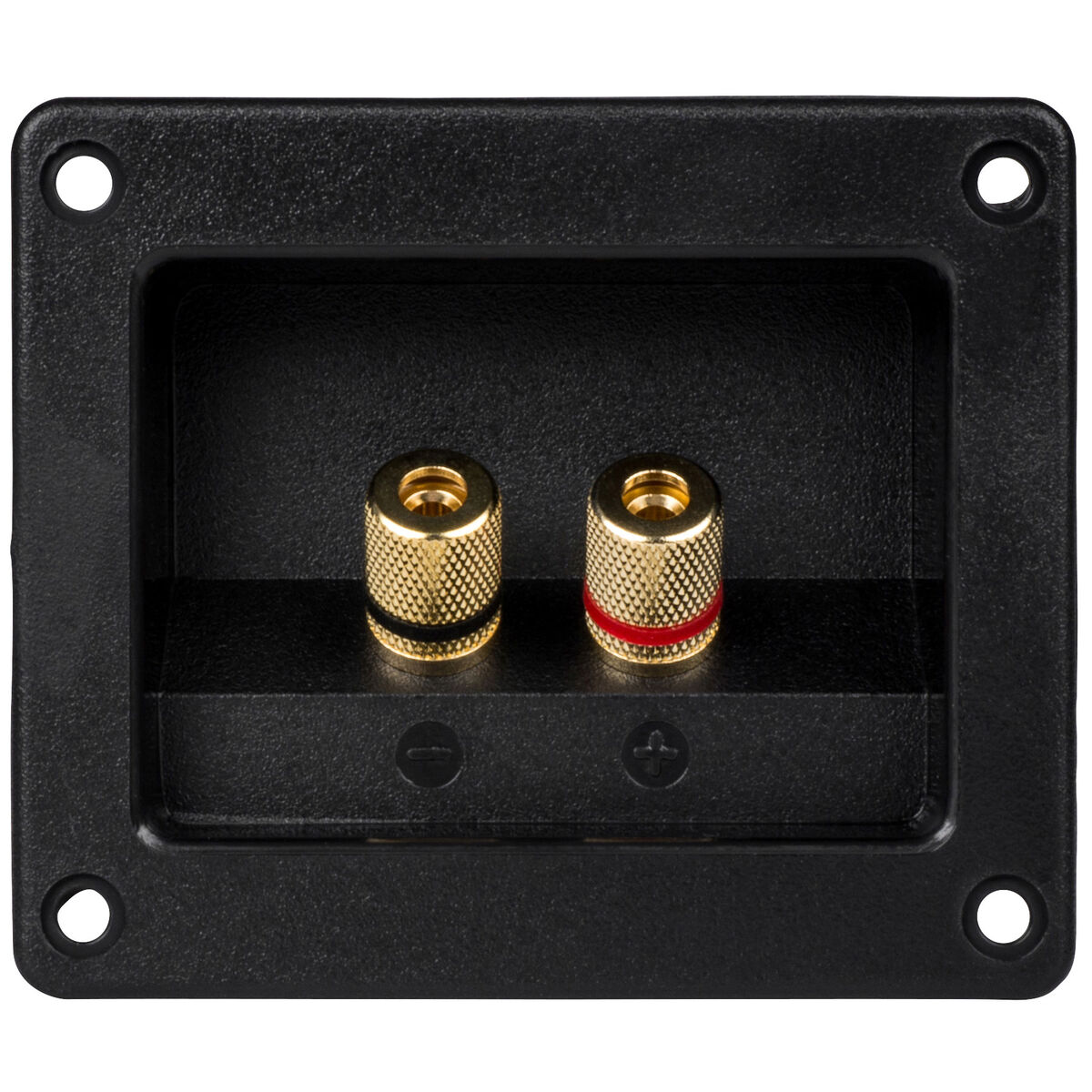 Parts Express Gold Recessed Binding Post Banana Jack 5-Way Speaker Terminal