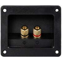 Parts Express Gold Recessed Binding Post Banana Jack 5-Way Speaker Terminal