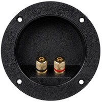 Gold Banana 5-Way Binding Post Banana Jack Round Recessed Speaker Terminal Cup