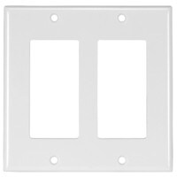 Leviton 80409-W 2-Gang Decora Wall Plate White