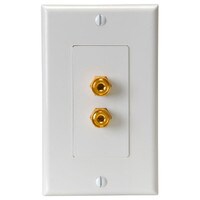 Audtek Speaker Wallplate Double Banana/Binding Post