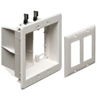 Arlington Industries TVBU505 2-Gang Recessed Power and Low Voltage TV Box