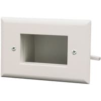 DataComm 45-0008-WH Easy Mount Recessed Low Voltage Cable Plate White