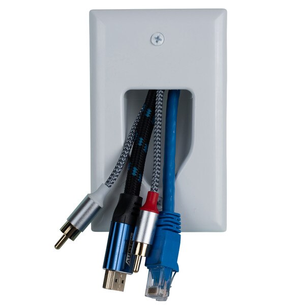 Datacomm 45-0001-la 1-gang Recessed Low Voltage Cable Plate | Meses sin