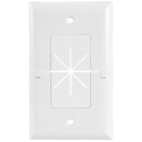 DataComm 45-0017-WH Split Plate with Flexible Opening - White