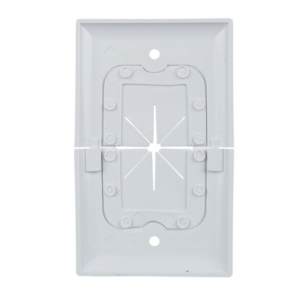 Split Data Plate DataComm 45-0017-UWH Split Plate with Flexible Opening Ultra White